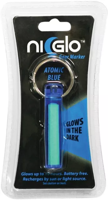 Ni-Glo Solar Gear Marker Dragon Atomic Blue Recharges By Sun or Light Source