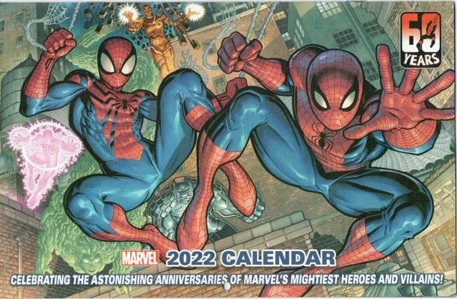 2022 MARVEL CALENDAR, Brand New condition, Spider-Man, Venom, Ghost Rider etc.