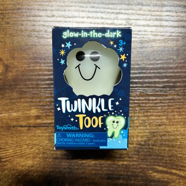 Twinkle Toof Glowing  Glow in the Dark Tooth Box Tooth Fairy Helper  New