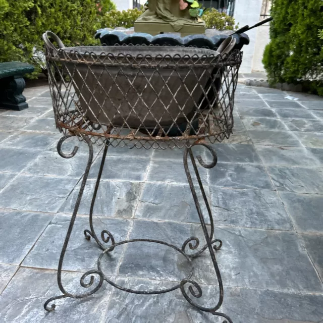 Vintage cast iron outdoor planter circa 1910