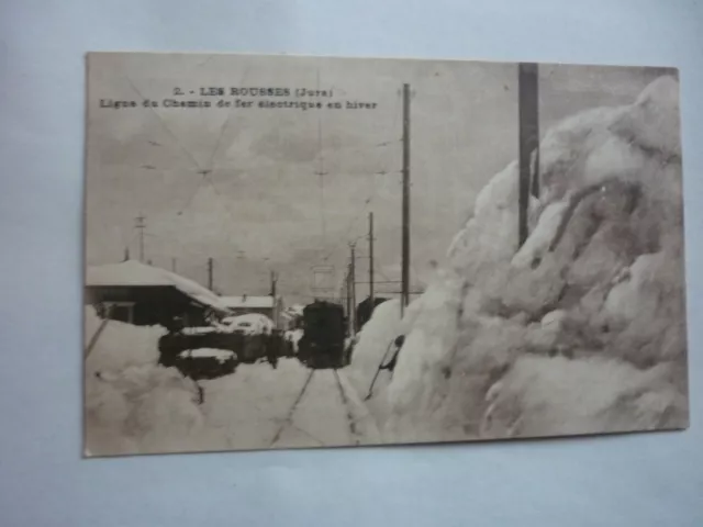 Carte Postale /   Les Rousses (  Jura )  Ligne Du Chemin De Fer ...    Tramway