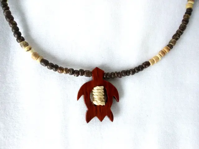 Ethnic Tribal Hawaiian  Sea Turtle Surfer Choker Necklace 18" Gift US Seller NWT