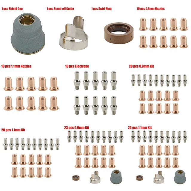 Useful Electrode Tip Cup Cutting Plasma Cutter Shield Cap Electrode Nozzle