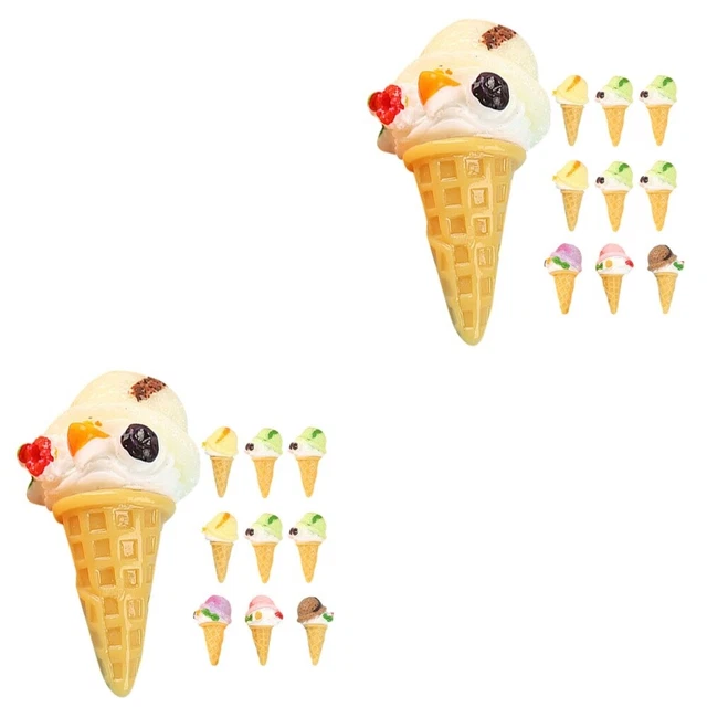 Marchande Enfant Bois Jouet Glacier Ensemble 72 Pièces Cuisine En