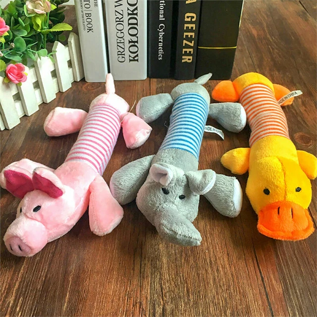 Hundespielzeug Quietscher Hund Spielzeug Plüsch Kauspielzeug Welpen Kauen Toy#