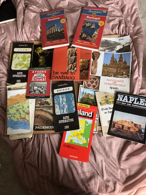 Job Lot 16 European Mainly Spain Maps & Guides Baedeker AA Greece / Portugal
