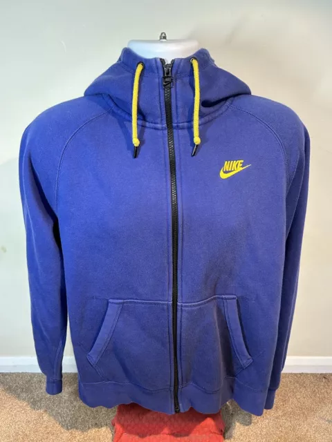 Nike Sportswear Tech Fleece Purple/Yellow Full Zip Hoodie Mens Size Large