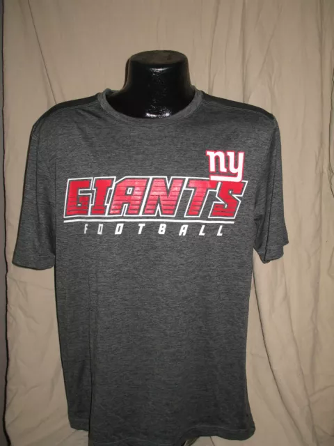 NFL New York Giants Football Performance Workout Dri Fit Shirt Mens Ash Gray