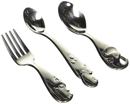 Reed And Barton 9133 Jungle Parade Stainless 3Pc Mealtime Set