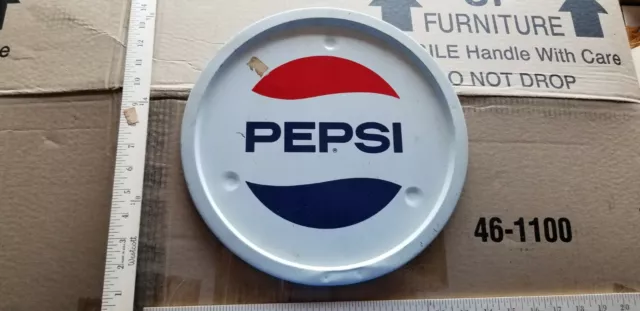VINTAGE round Pepsi serving tray METAL SIGN