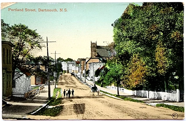 Postcard Portland Street Dartmouth, N. S. Canada