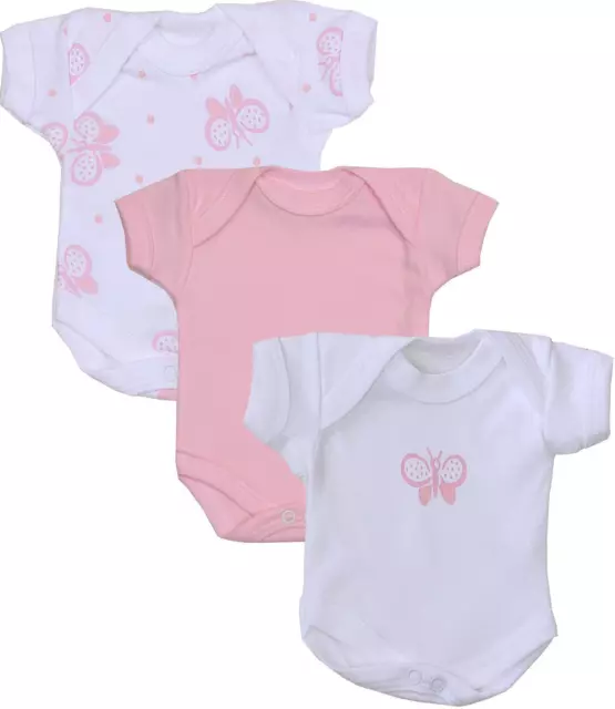 BabyPrem Premature Preemie Baby Mädchen Kleidung 3er-Pack Bodysuits Westen 1 Pfund - 7,5 Pfund 3