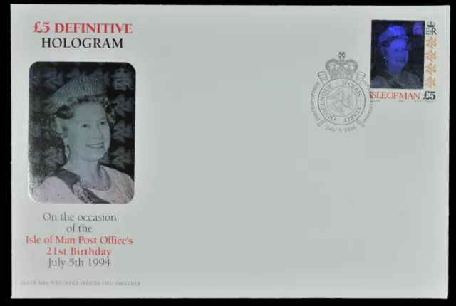 Isle of Man 1994 - Mi-Nr. 601 - Hologramm - Queen Elisabeth II – FDC