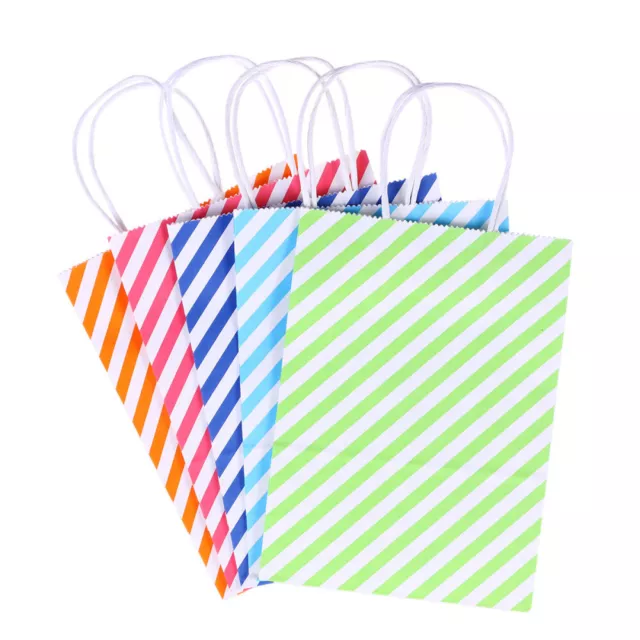 20 pz sacchetti di carta Kraft sacchetti colorati negozi negozi borse per la spesa borse regalo
