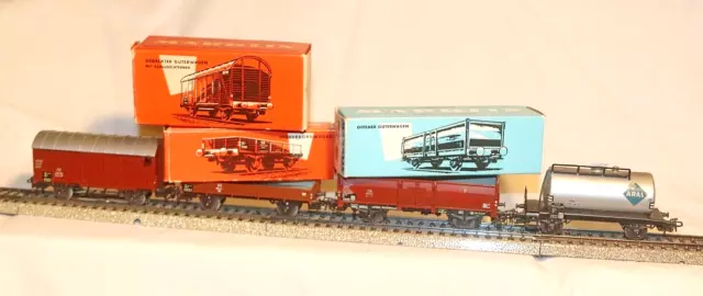 MÄRKLIN H0 Güterwagen 4506+Licht OVP 1957/4503 OVP 1964/4602 OVP 1966/4500 ARAL