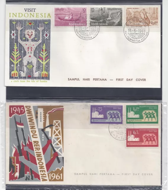 Indonesia 1961 - 1980 Collection Of 20 Fdc's All Different With Cachets