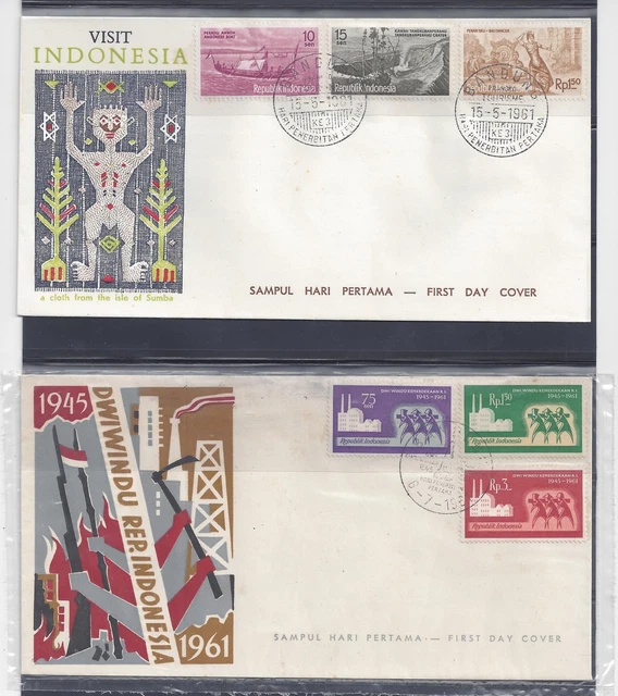 Indonesia 1961 - 1980 Collection Of 20 Fdc's All Different With Cachets