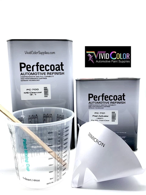 Automotive Clear Coat Kit 2K Medium Solid Perfecoat 700 2:1 Fast Activator