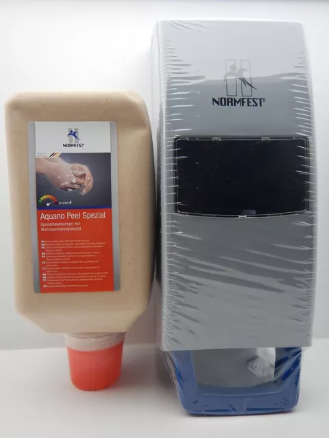 Handreiniger Handwaschpaste Reiniger Aquano Peel Spezial + Spender Seifenspender
