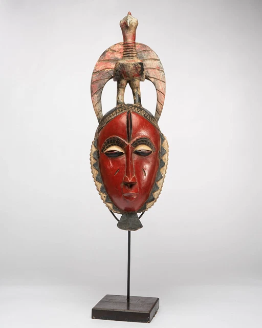 Masque Baoulé / Yaouré – Art Tribal Premier Africain – Côte D’Ivoire – Bois – H 44 Cm