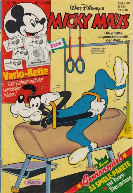 ehapa - Walt Disneys Micky Maus Heft Nr. 46 - 9.11.1985 - OHNE Extrabeilage