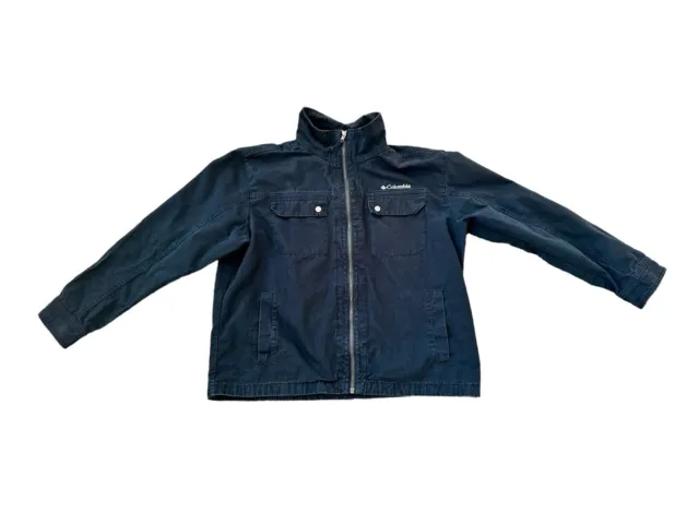 COLUMBIA Faded Black Trucker Jacket Full Zip w/Pockets Men Size XL