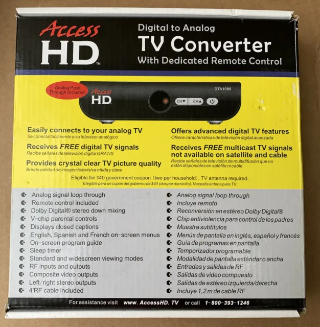 Access HD Digital To Analog TV Converter NIP