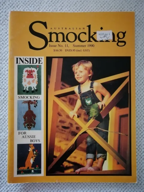 Australian Smocking & Embroidery Magazine - Issue 11-Summer 1990 - Exc Condition