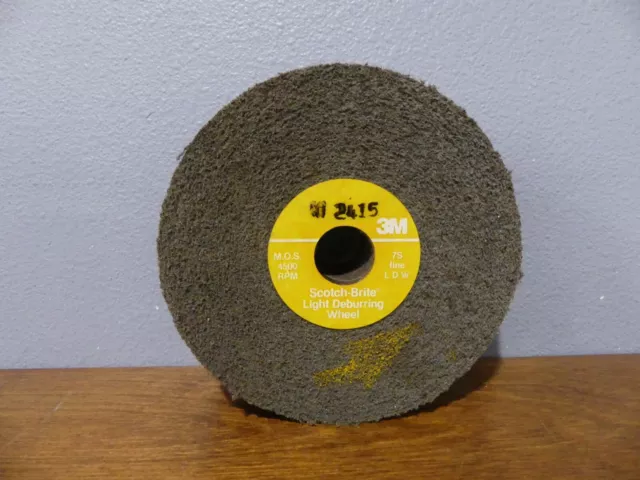 Scotch Brite 3M 6 x 2 x 1 Light Deburring Wheel 7S Fine NOS