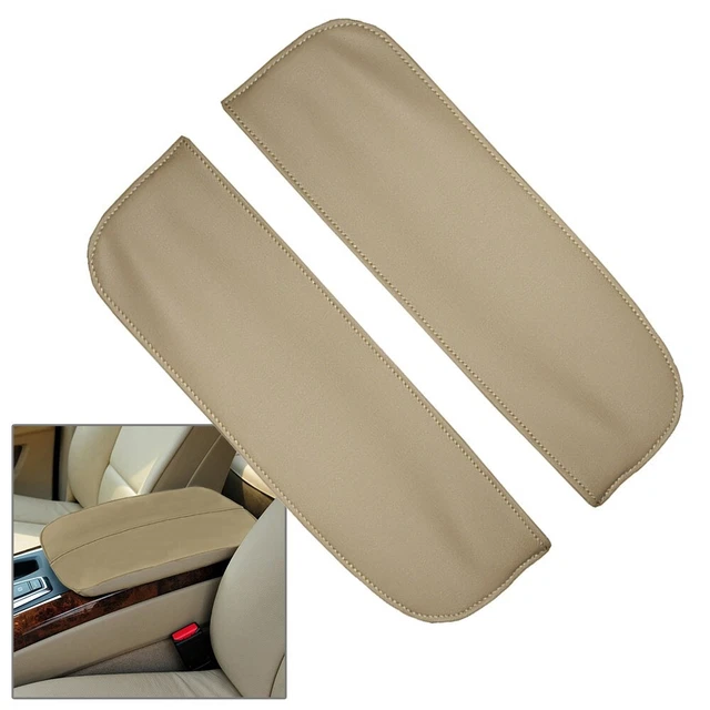 2PCS Accoudoir Housse Accoudoir Beige Aspect Console Centrale Tout Neuf Durable