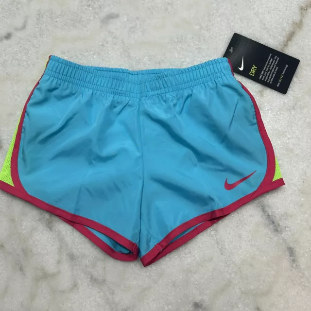 Girls Youth Nike Dri Fit Tempo Athletic Shorts Gamma Blue Size 4 NWT B6