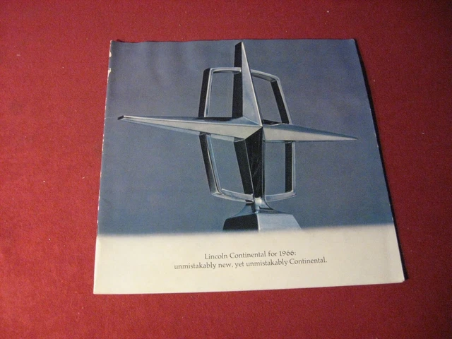 1966 Lincoln Large Prestige Sales Brochure Catalog Booklet Old Original