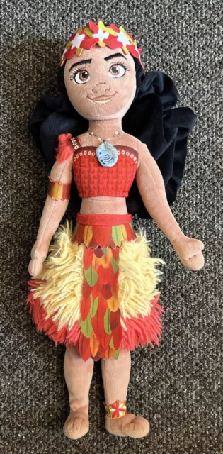 Disney Store World Parks Princess Moana Crown Stuffed Doll Plush Toy 18 Inch