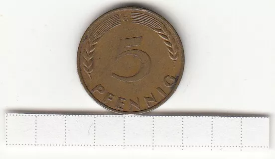 5 Pfennig 1967 G sehr selten