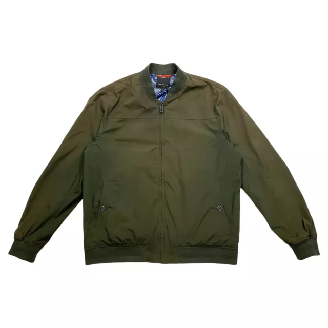 Giacca Bomber Ted Baker London Poliestere | Vintage Designer Verde Scuro VINTAGE