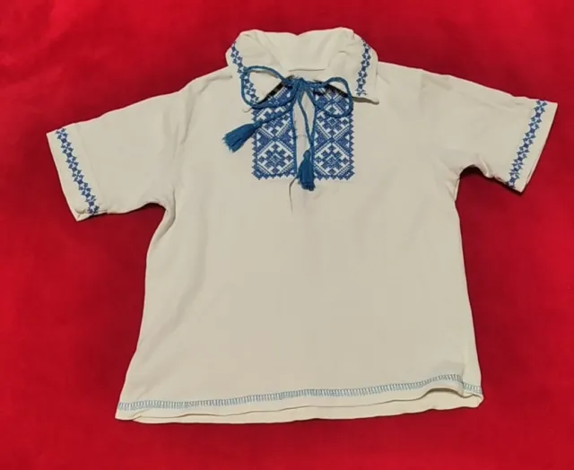 Camicia ricamo vintage ucraino vyshyvanka ragazzo Ucraina