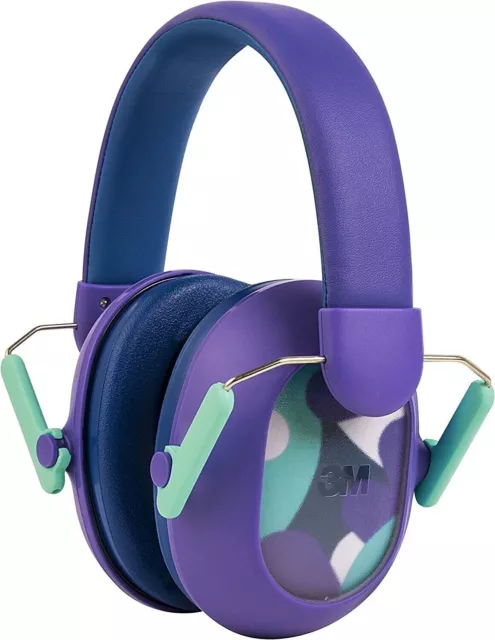 3M Kids Hearing Protection Plus, Kids Ear Protection /Adjustable Headband Purple