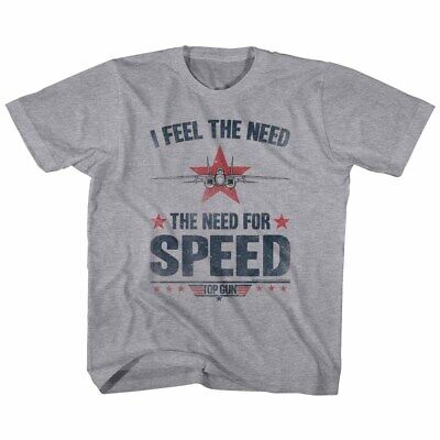 Top Gun Movie F14 Jet I Feel The Need The Need For Speed Youth T Shirt 2T-YXL