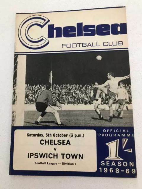 Chelsea v Ipswich Town  05/10/1968  Programme