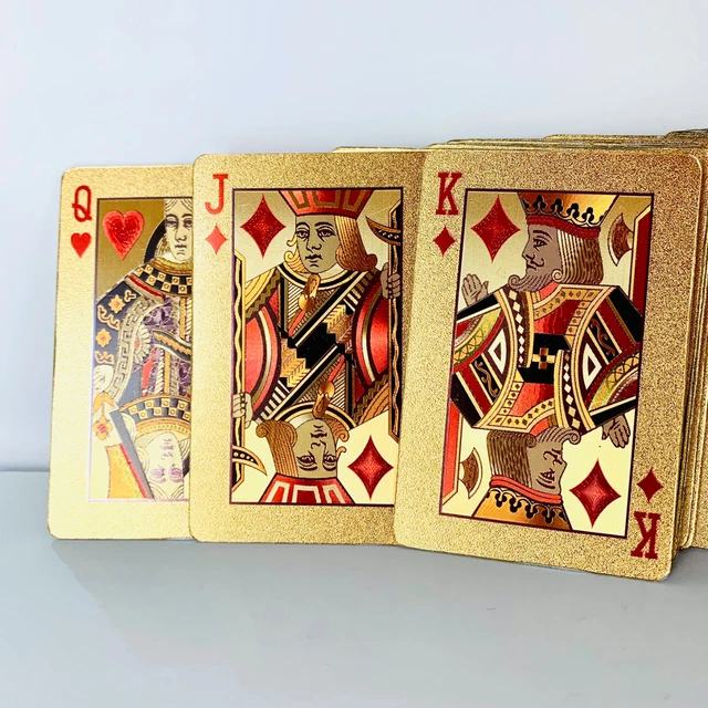 24K Gold Plated Poker Playing Cards - $100 Bill Benjamin Franklin Design, Waterproof
