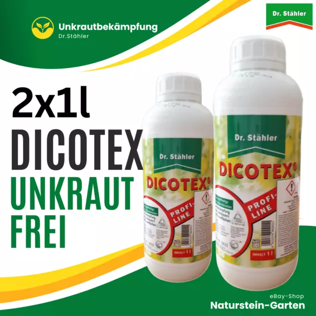 Dr. Stähler 2 x 1L Dicotex Unkrautvernichter Profiline Rasen Unkraut Ex Frei