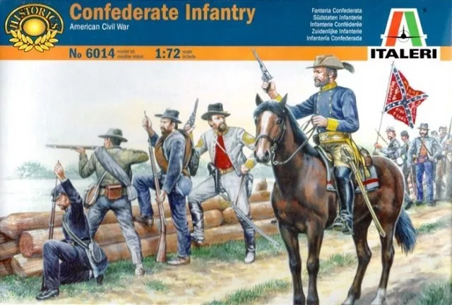 Italeri 6014 1/72 Scale Model Kit American Civil War Confederate Troops Soldiers