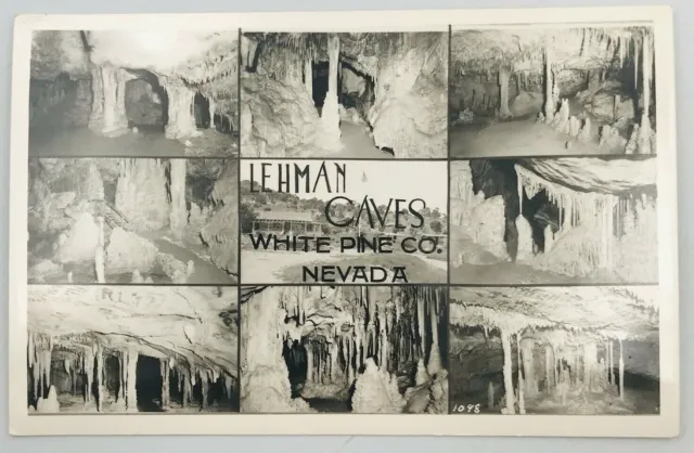 VTG 1940's EKC RPPC Lehman Caves White Pine Co Nevada Real Photo Postcard