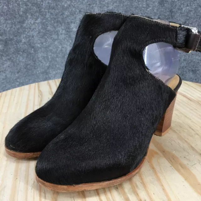 Thakoon Addition Boots Womens 36 Ankle Booties Black Leather Casual Heeled 3