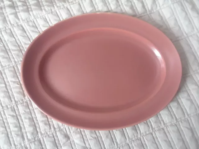 Wells Art Glazes Homer Laughlin 1930s Vintage Rose Oval Platter