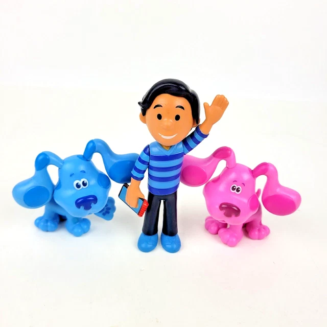 NICKELODEON BLUE'S CLUES and You! Blue Dog, Pink Dog, Josh Lot of 3
