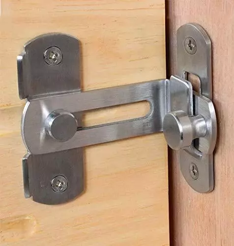 90° Door Hasp Latch Right Angle Flip Door Lock for Barn Door Window Bathroom
