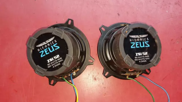 2x Hifonics Zeus Zsi 52 80/160 Watt 4 Ohm 2-Wege Haut-Parleur 2