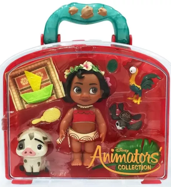 Disney Store Moana Mini Doll Playset, Disney Animators' Collection Kids Toys