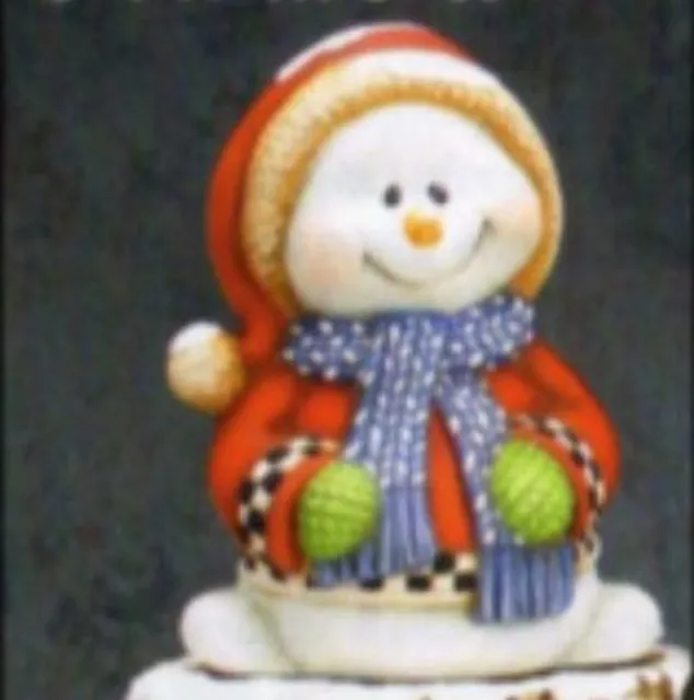 E604 - Two Ceramic Bisque 5.75" Snowmen Pair with Coats & Scarves-Ready to Paint 3